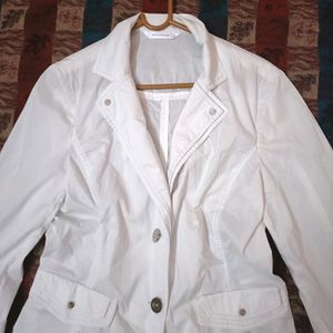 White Thin Jacket For Ladies