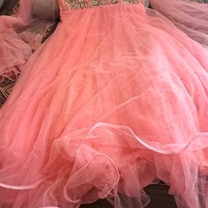 Peach Colour Party Wear Gown