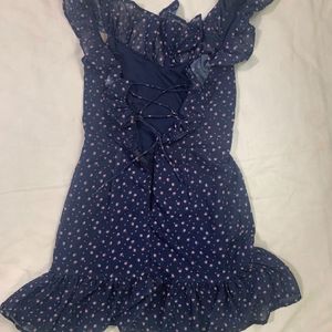 Rosemary Navy Blue Mini Dress