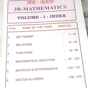 Mathematics JEE MAIN 1ST YEAR BOOK