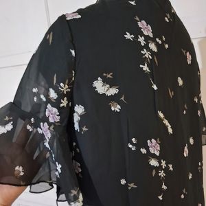 Black Floral Top