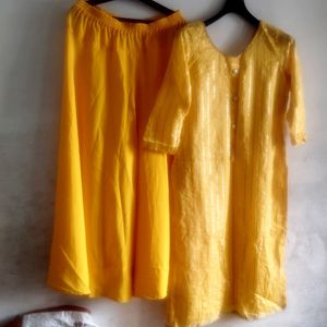 Haldi wedding Party  wear Kurta Palazzo