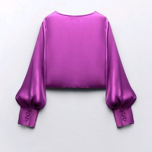 SATIN TOP WITH KNOT