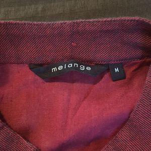 Maroon Melange Nehru Jacket