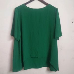 Green Double Layered Top(Women's)
