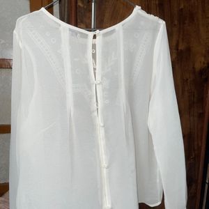 White Formal Top
