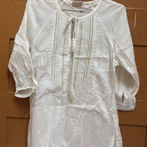 White Kurta Top