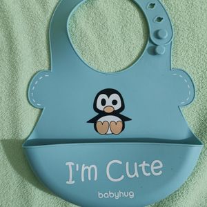 Babyhug Silicone Bib - Blue Colour