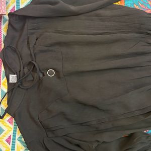 Black Color Top With Full Sleeves