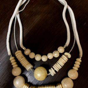 Very Elegant Off White Multi Layer Necklace