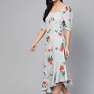 Pluss Flotal Print A-Line Dress