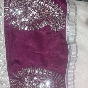 Beautiful Anarkali White And Purple