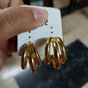 Golden Fashion Earrings