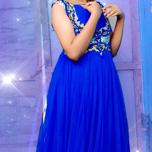 Beautiful Blue Colour Princess Gown