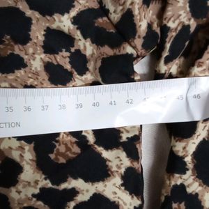 Cheetah Print New Dress With Elastic Sleeves