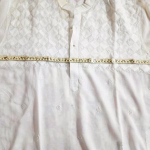 Men White Chikankari Kurta 5