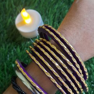 Golden And Purple Bangles💜✨️