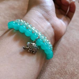 Gorgeous Green Color Korean Bracelet Stack