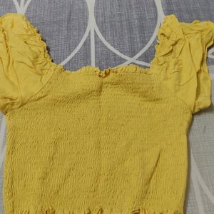 Yellow Crop Top