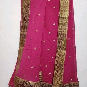 Rose Pink Plazo Suit With Dupatta 38 Bust