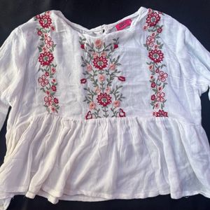 Floral Top With Design