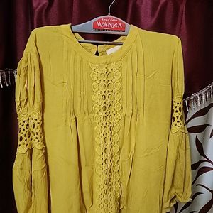 Mustard Boho Yellow Pinteresty Crop Top