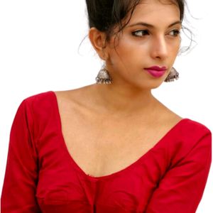 Fancy Cotton Red Blouse