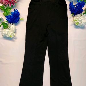 Straight Fit Black Trouser