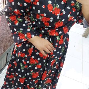 Plus floral printed dress