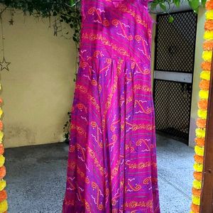 Bandhani Print Gown