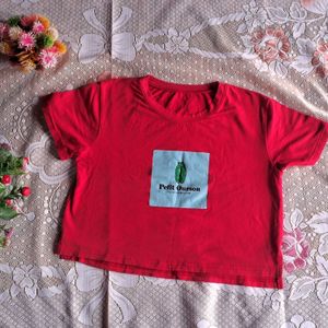 Cute Red Crop Top For Girls And Women