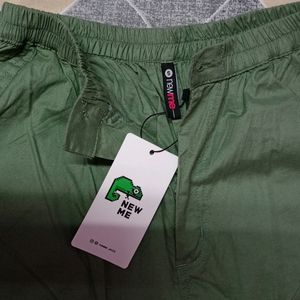 New Me Olive Cargos For Women