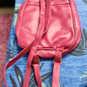 Cute Pink Kids Backpack, With 2 Compartments