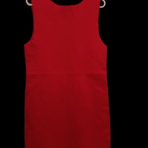 Red Dungree Dress