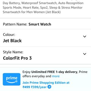 Noise Colorfit Pro 3 Smartwatch With Box