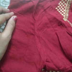 Red Kurta Set