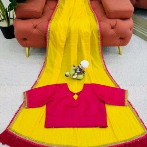 Designer Yellow Saree