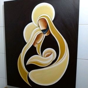 Beautiful Isa Masih Birth Artwork On Canvas