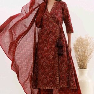 Red Kurta Set Combo Of 2