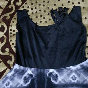 Black & Gray Western Wear Maxi 👗 Dress For Women