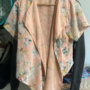 Peach Floral Koovs Cardigan