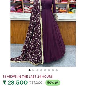 Brand New Soft Georgette Gown With Dupatta Bottom