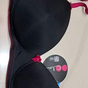 36D (90cm)CLOVIA BRA ..BLACK N PINK MIX