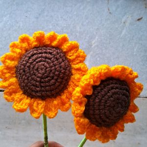 Rose And Sunflower Crochet