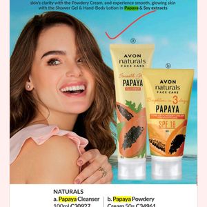 Avon Combo Papaya Cleanser & Almond Face Cream