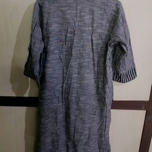 Grey Printed Kurta