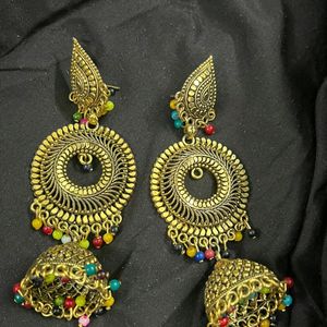 Golden Long Jhumkas