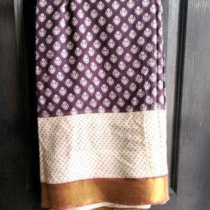 Branded Cotton Saree + Blouse ( Free)