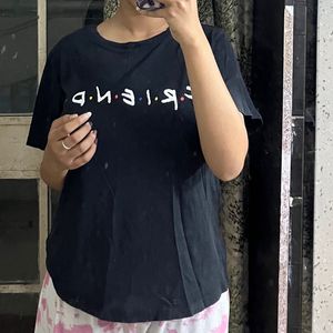 Black Hm Tee Shirt For Friends Lovers