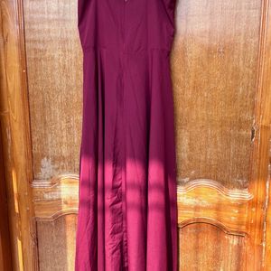 Wine Colour  Cocktail Dress